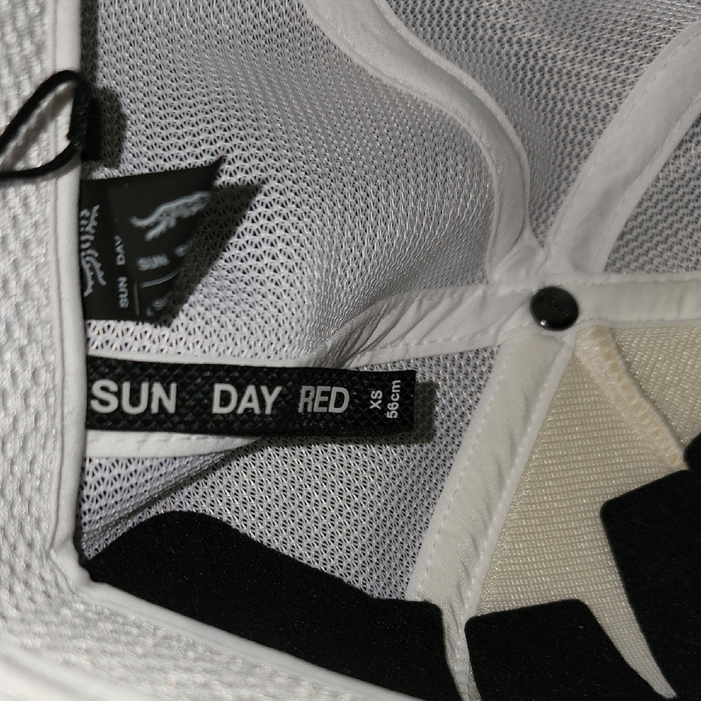 Sunday White Trucker Hat with Black Inner Details - Picture 4 of 5